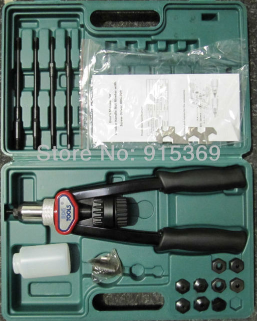 2 FUNCTIONS in 1 Tool !! Rivet/ Nut Riveter DIY Double HAND POP RIVET GUN Blind rivet Gun Tool M5-M12 3.2-6.4(China (Mainland))
