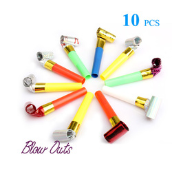 Free Shipping 10x Funny Blowouts Party Birthday Blow Outs Noisemakers Colors Favours(China (Mainland))