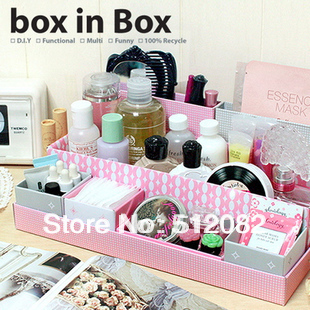 Lovely pink make up clean up box pen storage box diy storage box organizers gift free.jpg 350x350