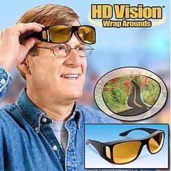 Free shipping 100pcs/lot High Definition Vision Sun Glasses HD Vision Wraparound men Glasses Driving Glasses HD Vision glass(China (Mainland))