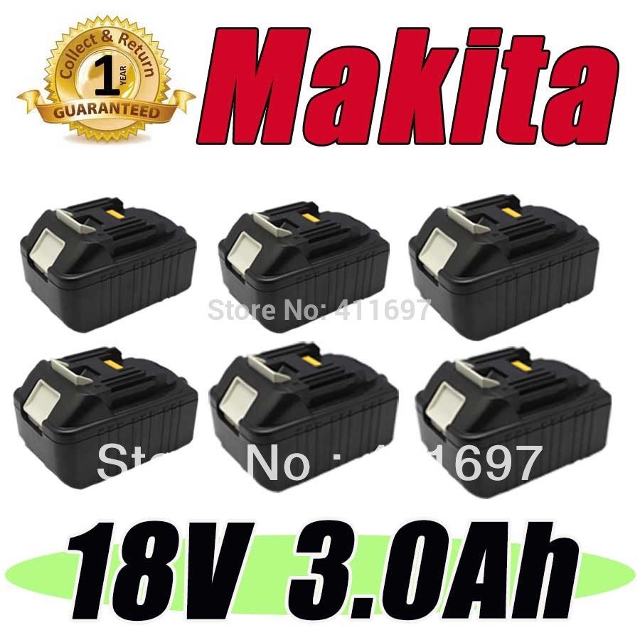 Free Shipping 6 Packs new replacement Makita 18v 3Ah li-lon battery 