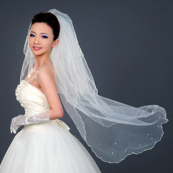 Bridal veil wedding accessories the bride hair accessory veil 1.5 meters multi-layer style long veil(China (Mainland))