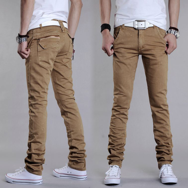 FREE SHIPPING! Retail and Wholesale! New Men's Handsome Casual Slim Straight Leg Jeans Pants Trousers(China (Mainland))