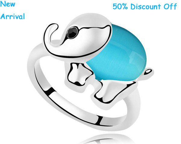 Hot Sale Two Colors Opal Small Elephant Wholesale Ring Unique Brand ...