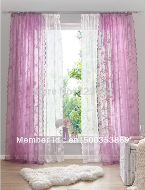 Sheer Purple Curtains Promotion-Online Shopping for Promotional ...