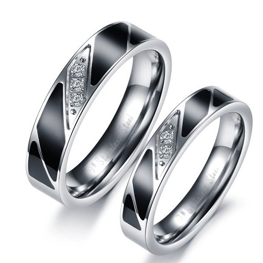 New Fashion Couple Jewelery His And Hers Promise Ring Sets Korean ...