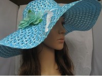 Womens Ladies Wide Large Brim Summer Beach Sun Hat Straw Derby Cap