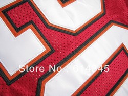 Wholesale, free shipping,mix order.Men's #20 Ronde Barber Authentic Elite Team red Football Jersey.(China (Mainland))