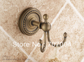 35% off Classic Antique Brass Bathroom Robe Clothing Bath Lily Storage Holder Rack  Wall Mounted Hook