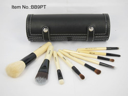 9pieces professional makeup brushes bag make up brush set beauty tools appliances installed custom processing BB9PT(China (Mainland))