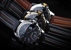 10pc/lot DHL Free Shipping Julius Men Wrist Watch Quartz Round Living Waterproof Authentic JAH-007 Leather Band Good Quality(China (Mainland))