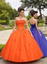 Customized Sew Flowers Beading New Style Elegant Sweetheart Ball Mesh Bandage Dress For Quinceanera