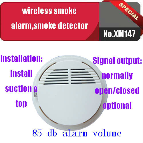 Free shipping,Hot sale Stable Photoelectric Wireless Smoke Detector for Fire Alarm Sensor with white color and Independent alarm(China (Mainland))