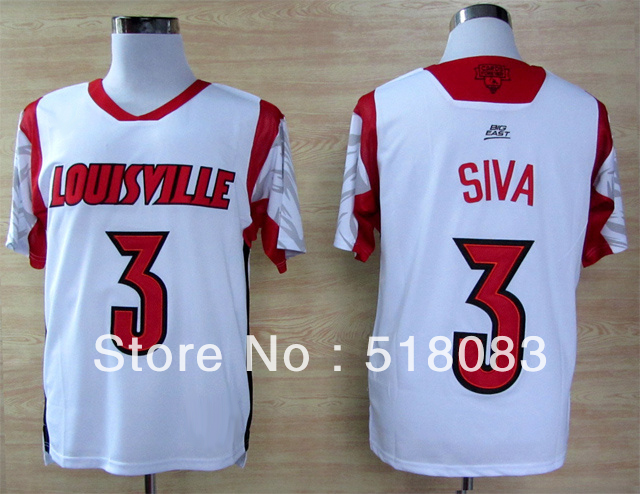 Free Shipping Louisville Cardinals 3 Peyton Siva White 2013 March Madness Cheap NCAA Basketball Jersey Size:S-XXXL(China (Mainland))