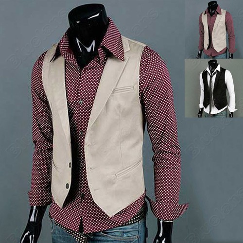 Men's Designer Dress Vest Waistcoat Suit Vest Male Casual Slim Fit Skinny Dress Vest Business Seamless Sleeveless Tank Tops(China (Mainland))