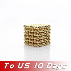 Free Shipping-216x3mm Gold Bucky balls Neo cube Magnetic Balls Toys(China (Mainland))