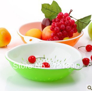 The articles of daily use double drip gross fruits and vegetables blue compote leachate basket(China (Mainland))