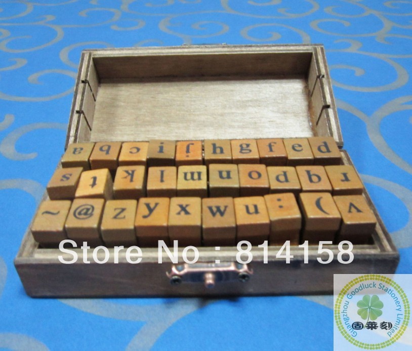 Good quality 30pcs alphabets toys wooden stamp box wholesale/Favourable price 30pcs alphabets wooden stamp box wholesale(China (Mainland))