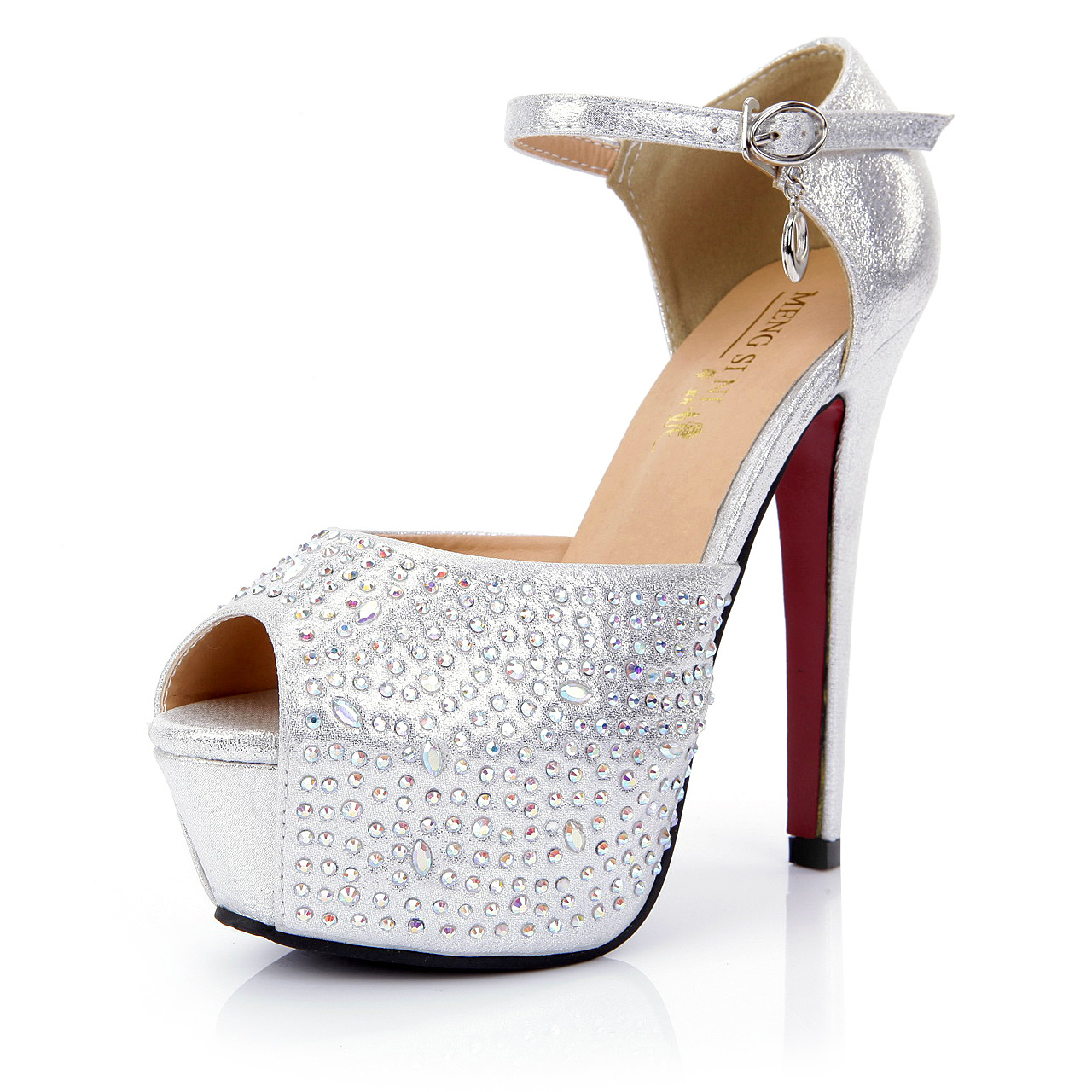 Fashion rhinestone stared 2013 platform ultra high heels open toe female sandals banquet princess shoes ladies