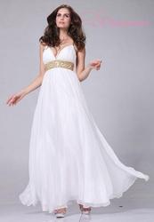 Free Shipping Chiffon Formal White Greek Style Dress Prom Wedding Full Length mermaid wedding dress(China (Mainland))