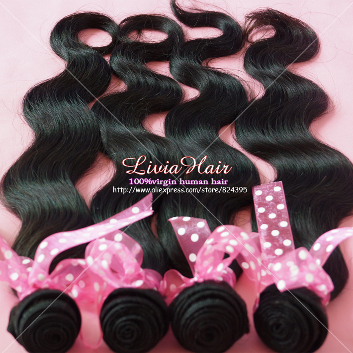 Mixed Lenght Star hair , 4 bundle virgin brazilian body wave human hair ,color #1b,Grade AAAAA,12 to 28inch ,Free shipping cost(China (Mainland))
