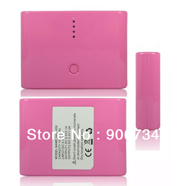 Small But Powerfull 20000 MAH Dual Interface Pink Mobile Power Supply For Computer Phone Camera MP3 MP4 MP5 Free Shipping(China (Mainland))