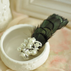 Min Order$15 Beautiful love feather barrette hair accessory free shipping(China (Mainland))
