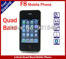 3.2inch Touch Screen F8 TV i68 I9 4G Mobile Phone QuadBand Dual SIM Bluetooth Java cellphone(China (Mainland))