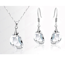 Wholesale White Gold Plated Austrian Crystal Rhinestone Fashion Jewelry Sets 1124(China (Mainland))