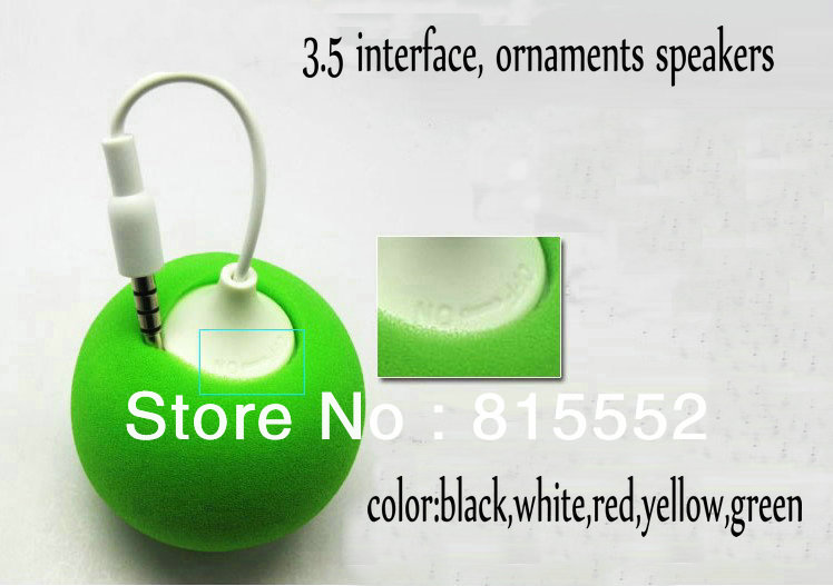 Manufacturers supply!!! Sponge ball Speaker for mobile phones, MP3, MP4, MP5, iPad, Tablet PC, voice recorder, netbook...(China (Mainland))