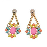 Free Shipping Fashion Rhinestone & Created Gem Drop Earrings Women Party Earring A2601
