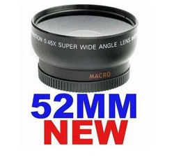 52mm 0.45x Wide Angle Lens for Nikon D3000 D7000 D90 + Shipping Free(China (Mainland))