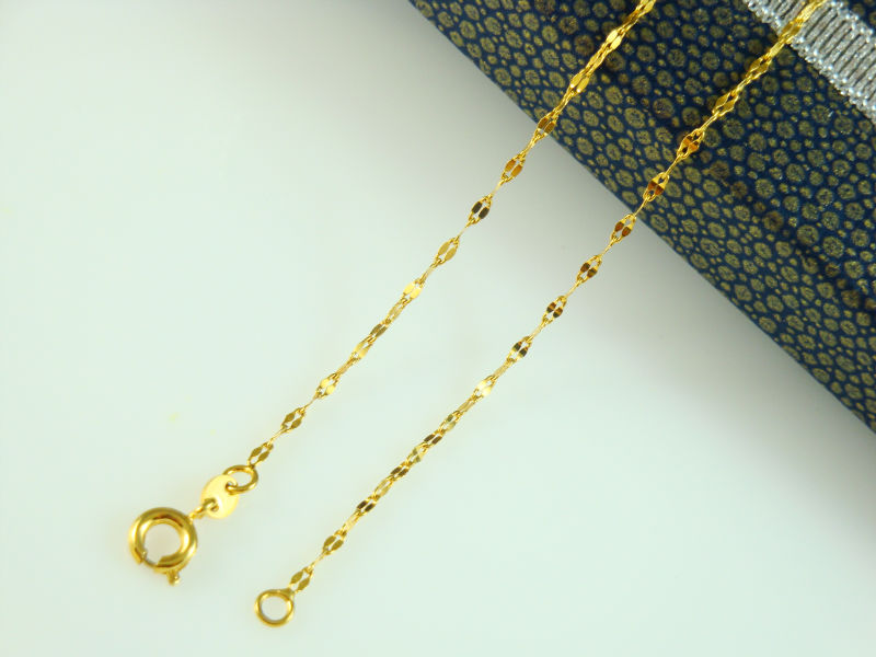 Wholesale New arrival fashion Jewelry vacuum plated 24K gold necklace 46CM Women s necklace Free Shipping