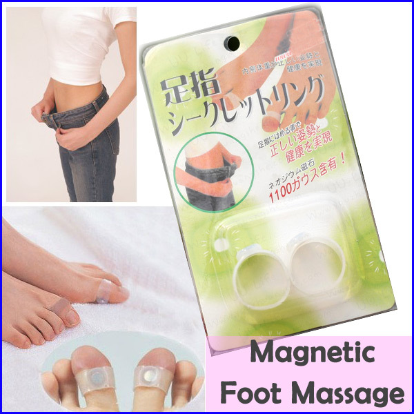 New Fashion Magnetic Silicon Foot Massage Toe Ring Weight Loss Slimming Massager Easy Healthy 10 Pair