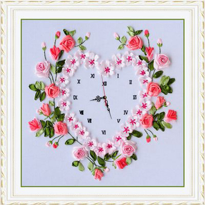 cross stitch clock on Etsy, a global handmade and vintage marketplace.