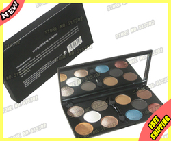 Cosmetic Makeup 10 Urban Mineral Eye Shadow Glitter Eyeshadow Palette 3010-3 Wholesale(Eye Brow liner Gel Balm Cake Bag Crimson(China (Mainland))