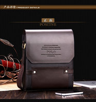 New Polo Men's Genuine Leather Bag Shoulder Messenger Briefcase business bag deep coffee