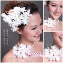 Sweet fairy d91 white red bridal hairpin wedding hair accessory accessories marriage accessories