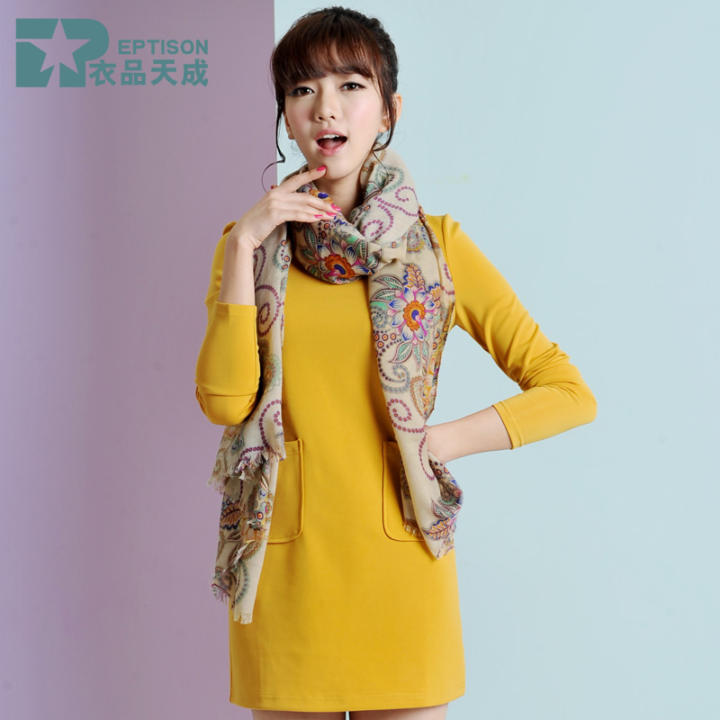 Spring 2013 summer one-piece dress all-match fashion elegant long-sleeve dress(China (Mainland))