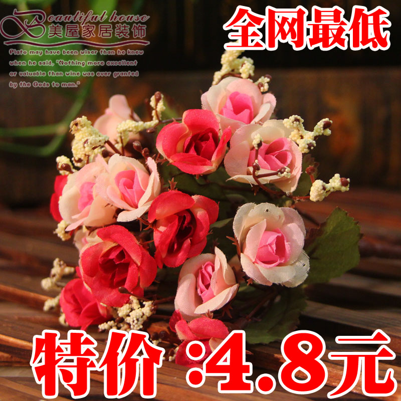 زهرة الحرير الاصطناعي الزهور الزهور الاصطناعية الزهور الاصطناعية وارتفع جميلة mantianxing زخرفة زهرية