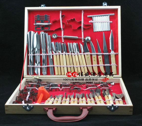 Pentastar 80 piece set sculpture knife set food fruit knife sculpture cake mould thickening type(China (Mainland))