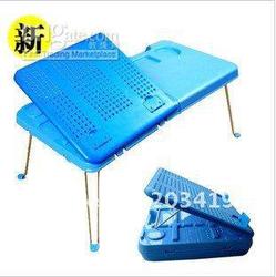 free shipping New Multi Function Folding Portable Laptop Cooling Pad Mat bed adjustable laptop Table(China (Mainland))