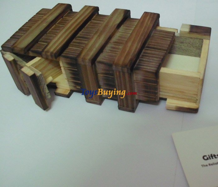 1x dual magic IQ box Magic gift box magic box- Wooden Brain Teaser 