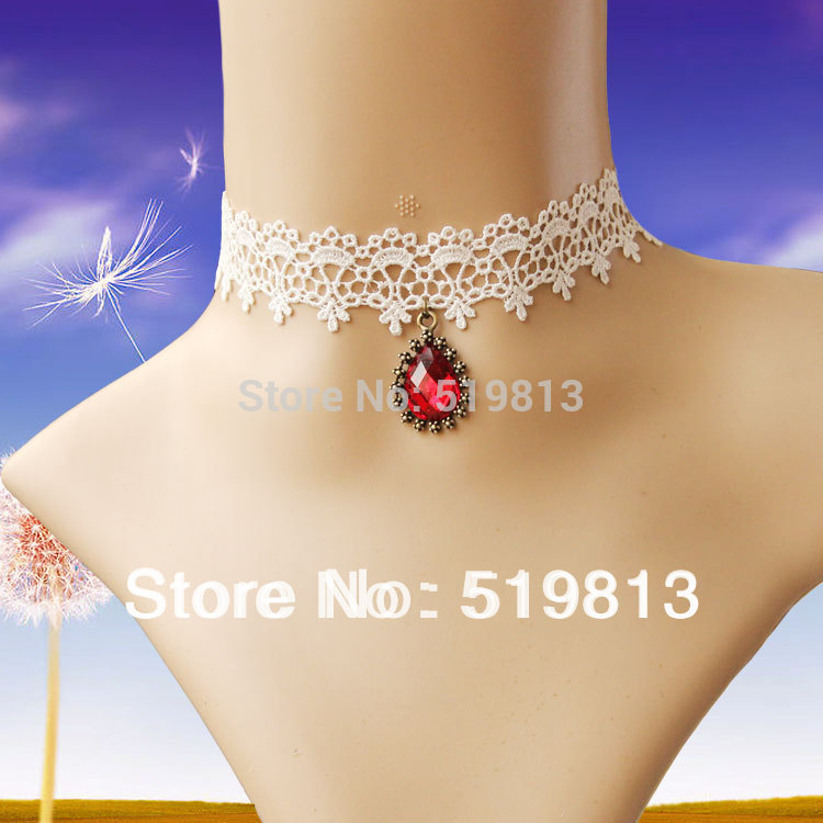 N434 Drop necklace chain vintage accessories necklace female marriage decoration Gothic lolita necklace