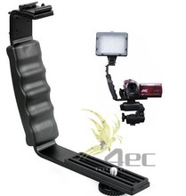 Hot New Right Angle 2 Shoe Flash Bracket Photo Studio Accessories  for DSLR Cameras and Camcorders