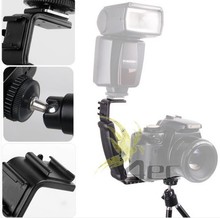 Hot New Right Angle 2 Shoe Flash Bracket Photo Studio Accessories for DSLR Cameras and Camcorders