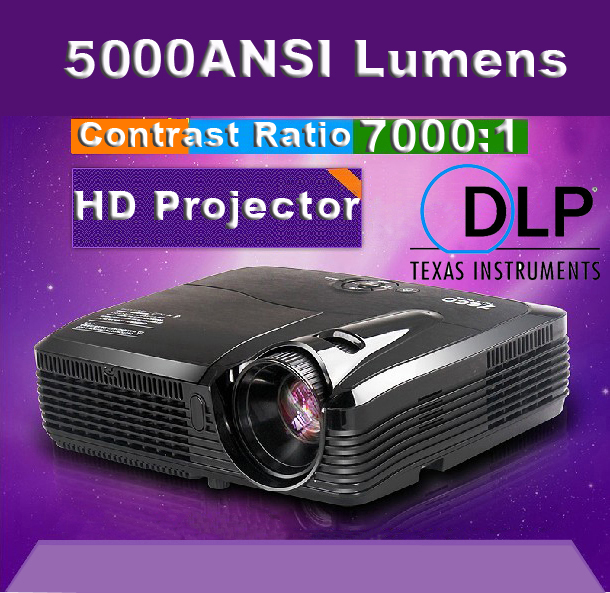 Freeshipping ATCO Zoom lens 4000ansi lumens Full HD DLP led School holographic projector Perfect choice for education tender(China (Mainland))