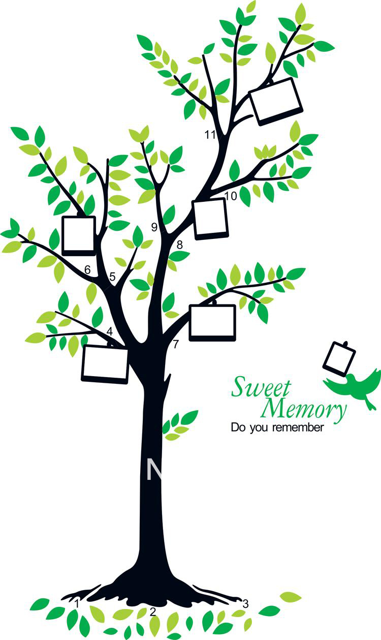 90cm photo frame tree sticker removable wall stickers wallpaper poster ...