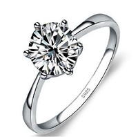 100% Genuine 925 Sterling Super Zircon Nice Wedding Ring Made with Genuine SWA ELEMENTS Crystals From Austria