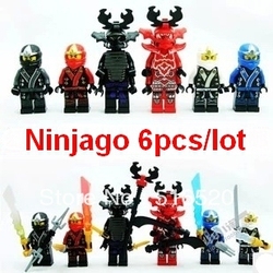 Ninjago Ninja Ninjaman Minifigure 6pcs/lot General Kozu Garmadon Building Blocks Sets Figure Legoland Educational DIY Bricks toy(China (Mainland))